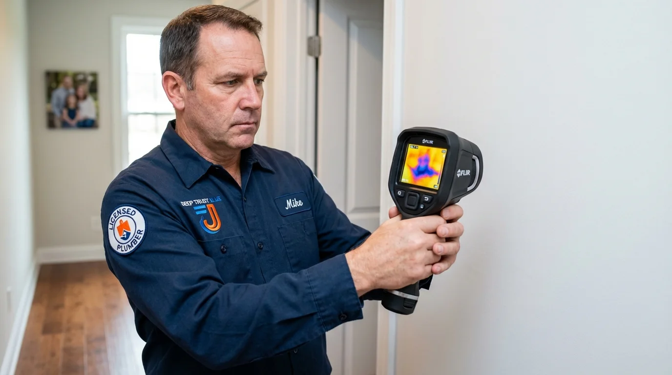 Thermal imaging leak detection by Johns Plumbing LLC in Hatch